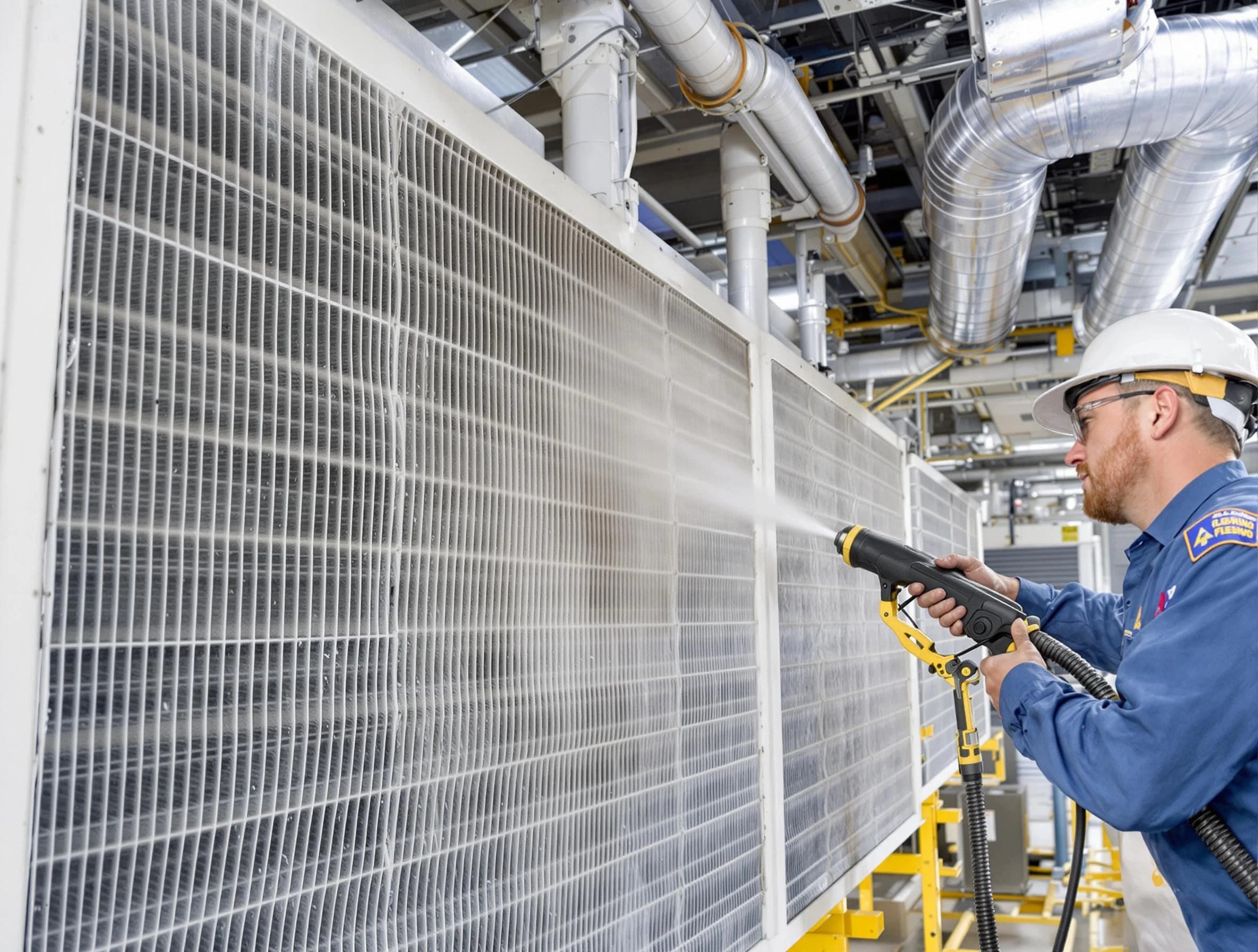 Professional commercial coil cleaning by White Oak Air Duct Cleaning in White Oak