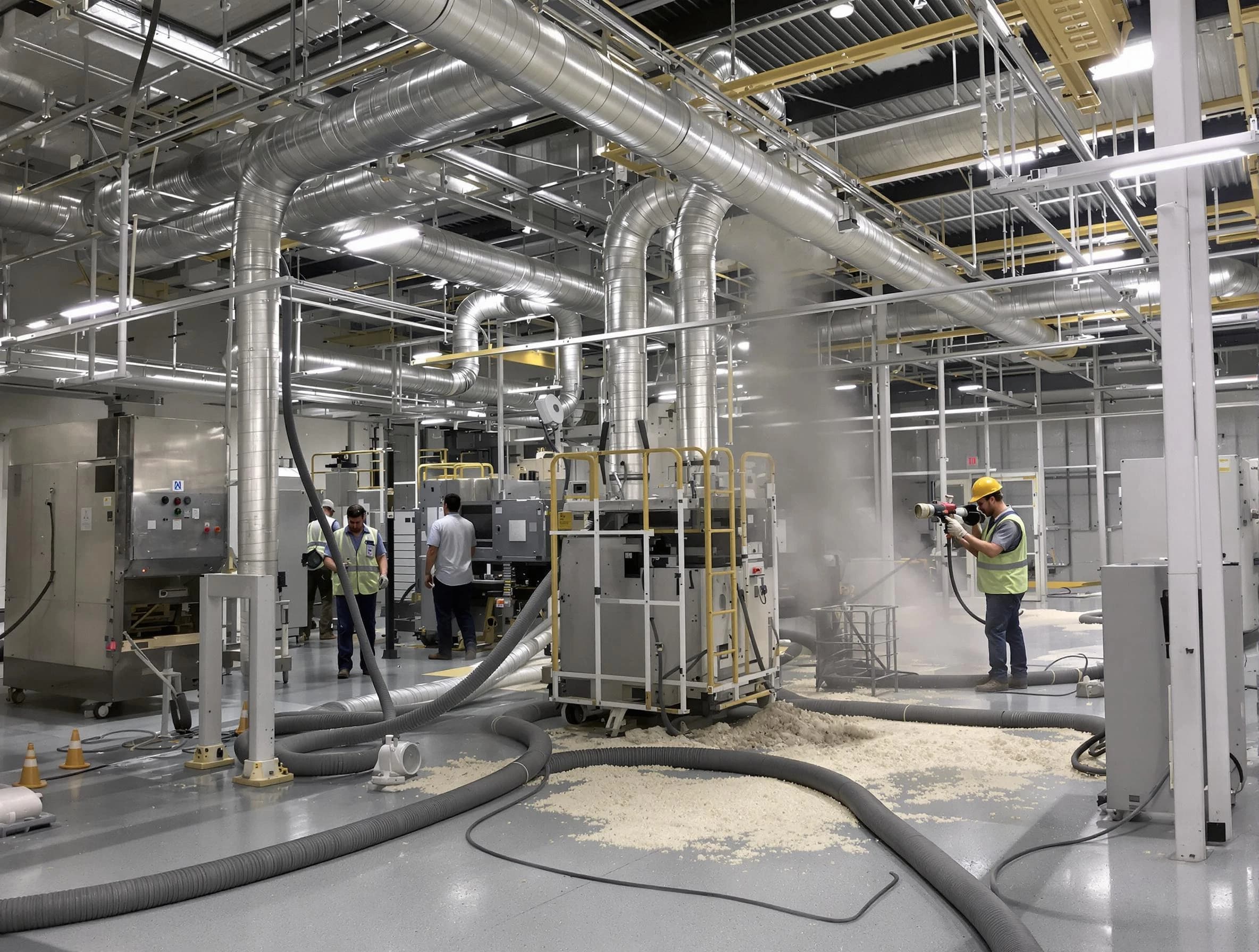 Heavy-duty industrial duct cleaning by White Oak Air Duct Cleaning in White Oak