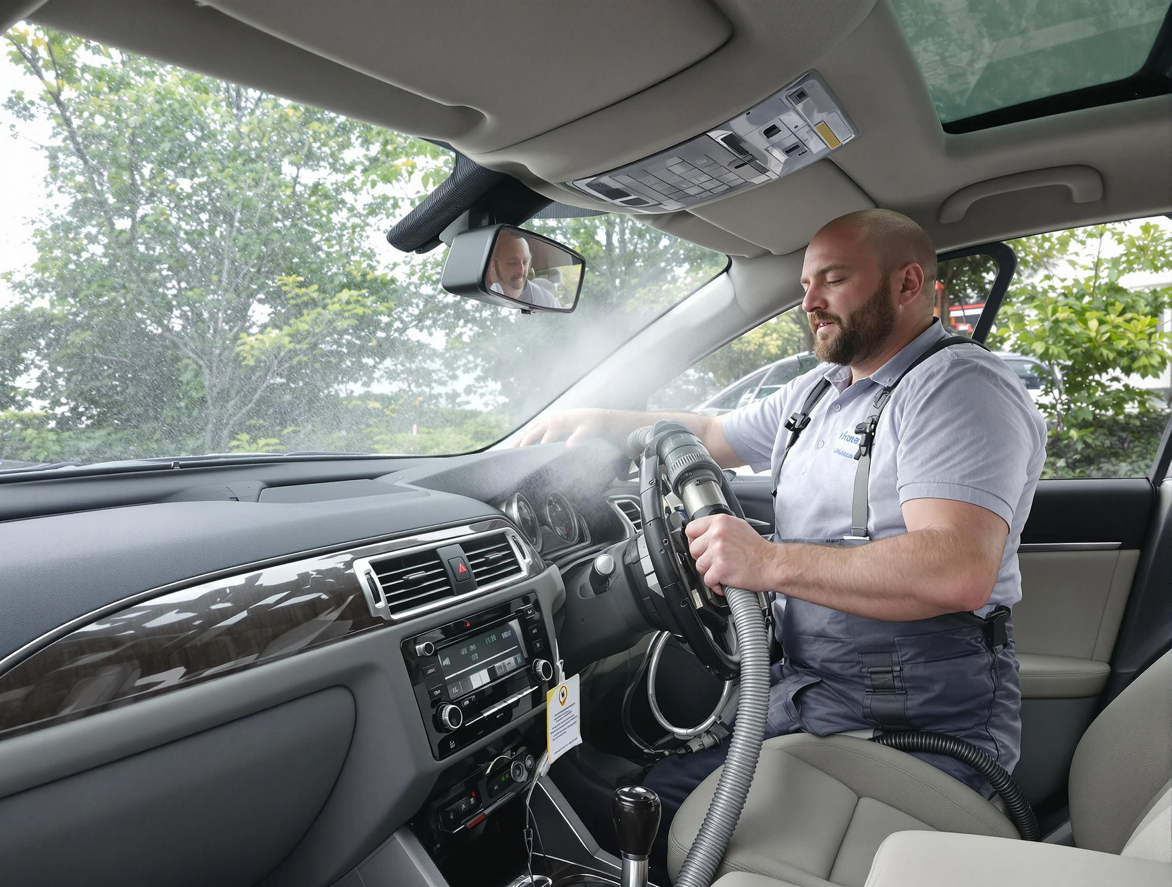 White Oak Air Duct Cleaning specialist performing professional car duct cleaning in White Oak