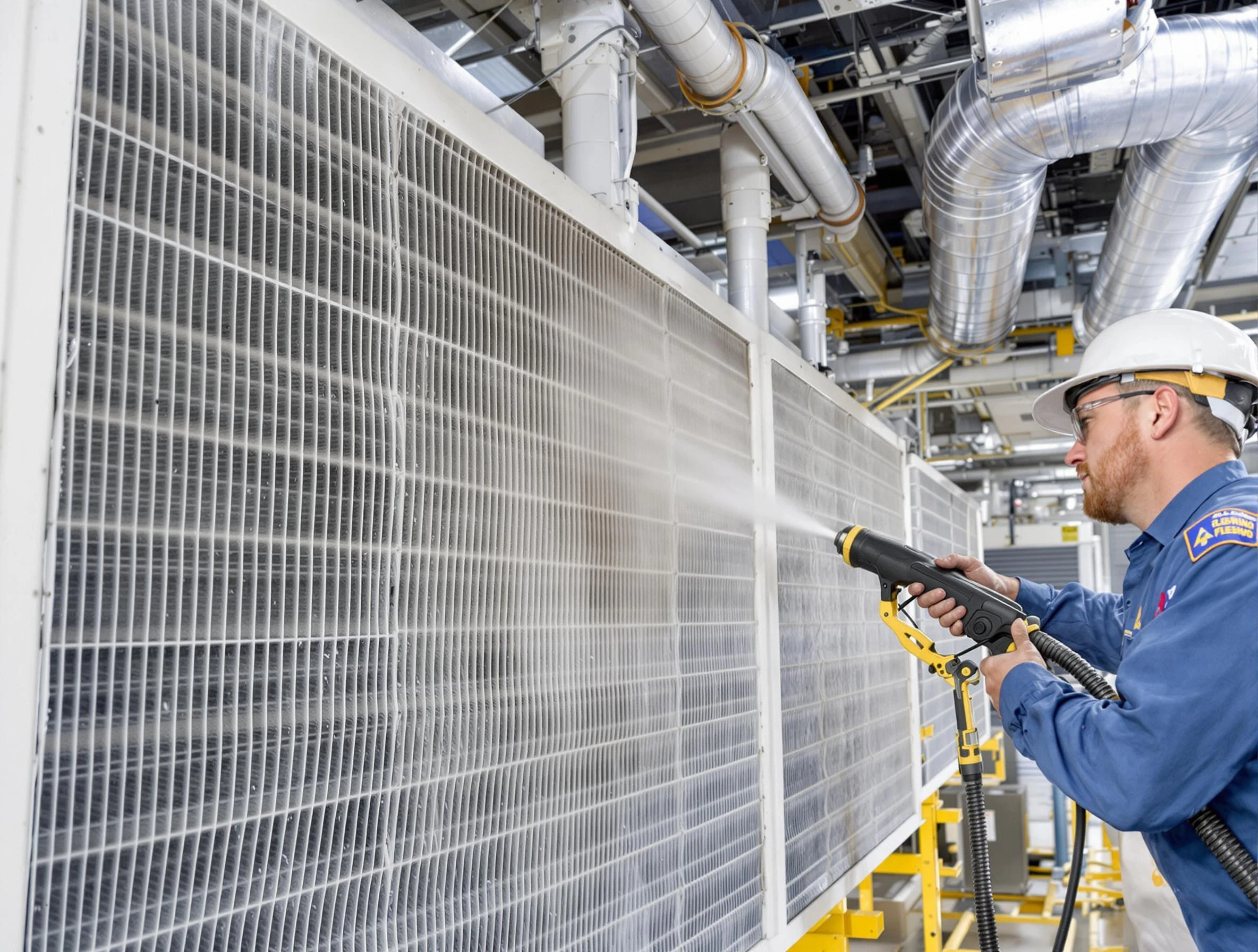 Professional commercial coil cleaning by White Oak Air Duct Cleaning in White Oak