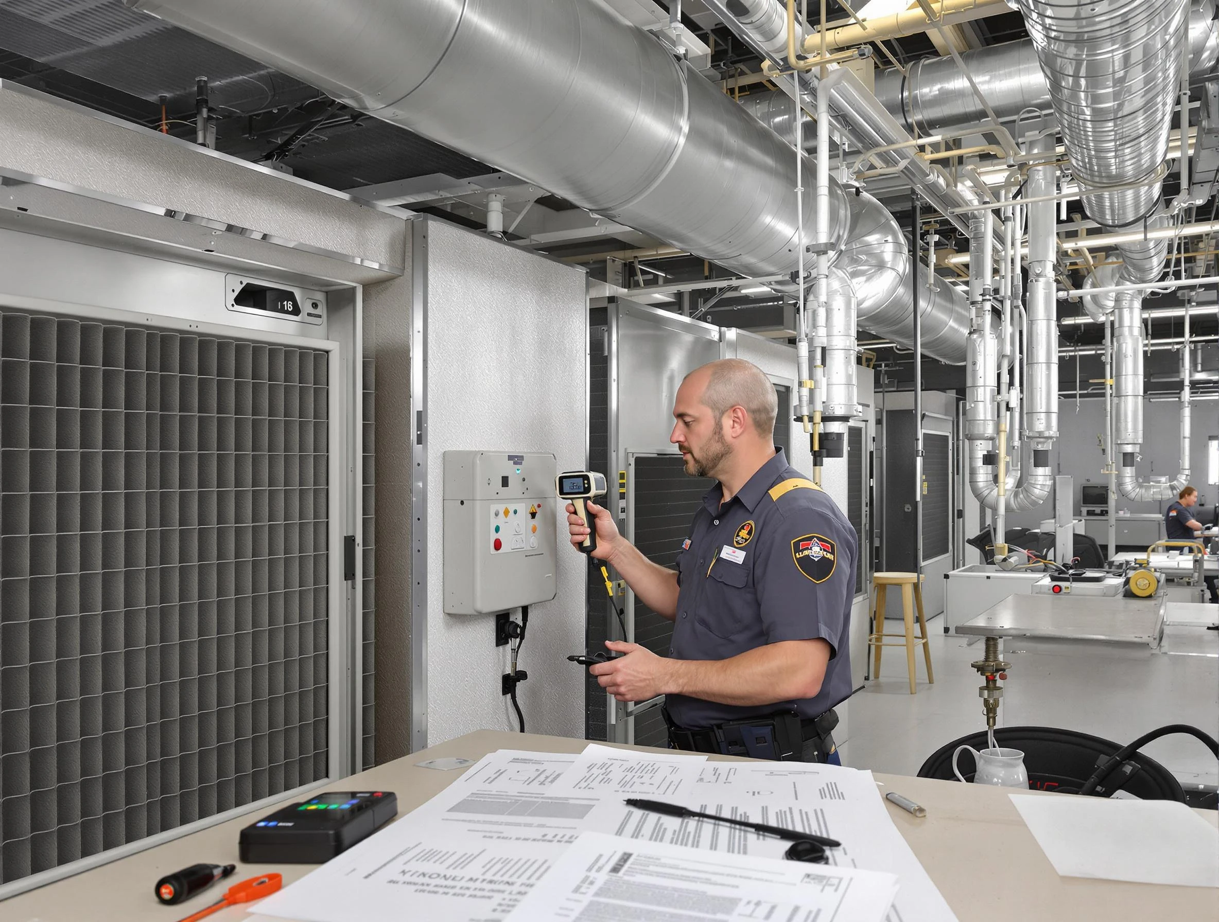 Professional filter system inspection by White Oak Air Duct Cleaning in White Oak